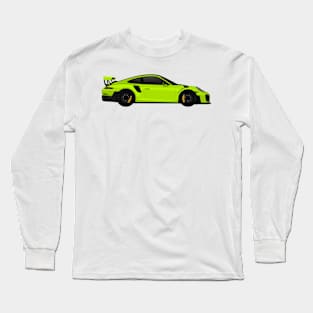 GT2RS Side Lime-Green Long Sleeve T-Shirt